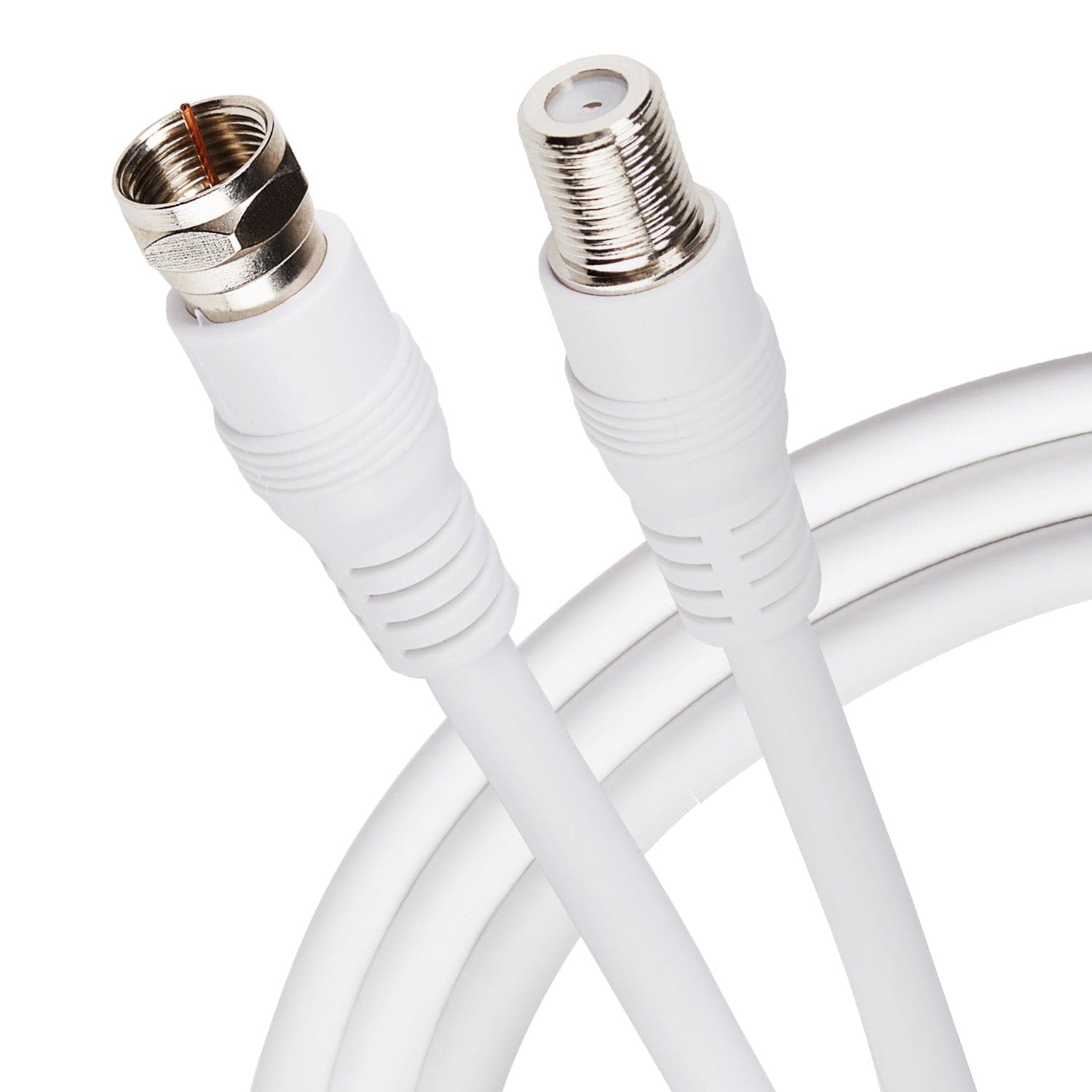 Maplin Satellite Extension Cable Coaxial F Type Male to F Type Female - White