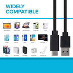 Maplin Pro USB-C to USB-A 3.1 Gen1 5Gbps Super Speed Cable - Black, 1m