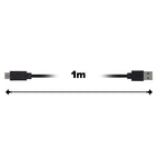 Maplin Pro USB-C to USB-A 3.1 Gen1 5Gbps Super Speed Cable - Black, 1m
