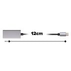 Nikkai USB-C to HDMI V3.1 Adapter (Supports 4K Ultra HD @30Hz) - Grey, 0.12m