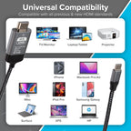 Maplin USB-C to HDMI Cable Adapter (Supports 4K Ultra HD @ 60Hz) - Black