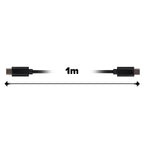 Maplin USB-C to USB-C 3.2 Gen2 100W 10Gbps Super Speed Cable - Black, 1m
