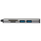 Nikkai USB-C Multiport Hub to 2x USB-A 3.0 / HDMI 4K / SD Card Reader - Silver