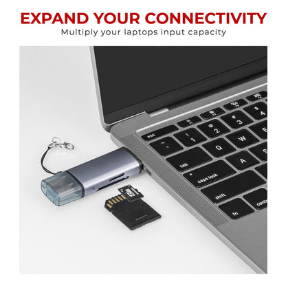 Maplin USB-C & USB-A 3.0 SD Card Reader for SDXC / SDHC / MicroSDXC / MicroSDHC / UHS-I