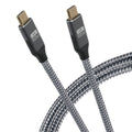Maplin Pro USB-C to USB-C Gen2 100W 20Gbps Power Delivery Super Speed Data Transfer & Charging Braided Cable - Silver, 3m