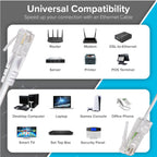 Maplin RJ11 Connector to RJ45 Plug Telephone Lead - White, 1m