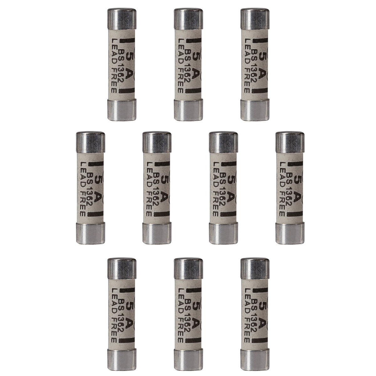 Maplin 5 Amp Plug Fuse BS1362 25.4 x 6.4mm - Pack of 10
