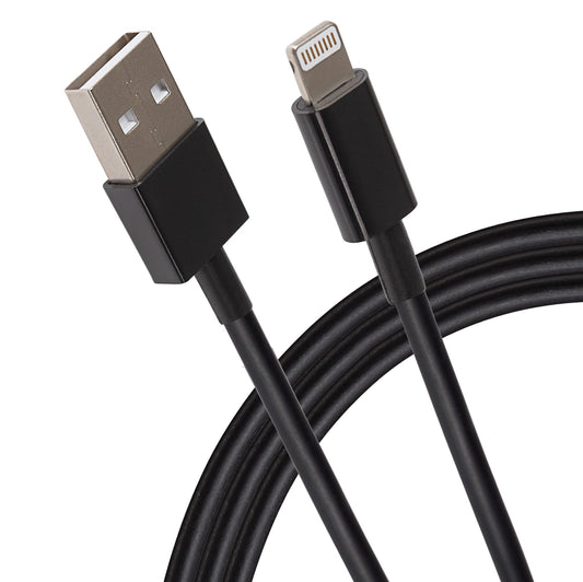 Maplin Lightning to USB-A Cable - Black, 1m