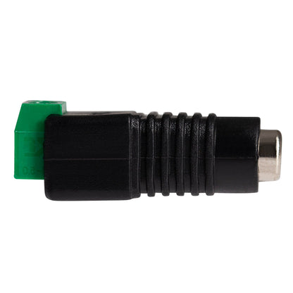 Maplin Female DC to Twin Cable to 5.5 x 2.1mm DC Power Plug for CCTV - Black, Pack of 5
