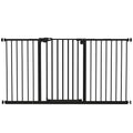 PawHut Adjustable Safety Gate w/ Three Extensions, Four Adjustable Screws, Black