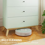 HOMCOM 4 Drawer Storage Cabinet, Chest of Drawers for Bedroom Living Room, Light Green and Oak