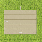 Outsunny Retractable Pergola Cover, 3.5 x 2.6 m Replacement Canopy Fabric for 4 x 3 m Frame, Roof Top Only, Beige