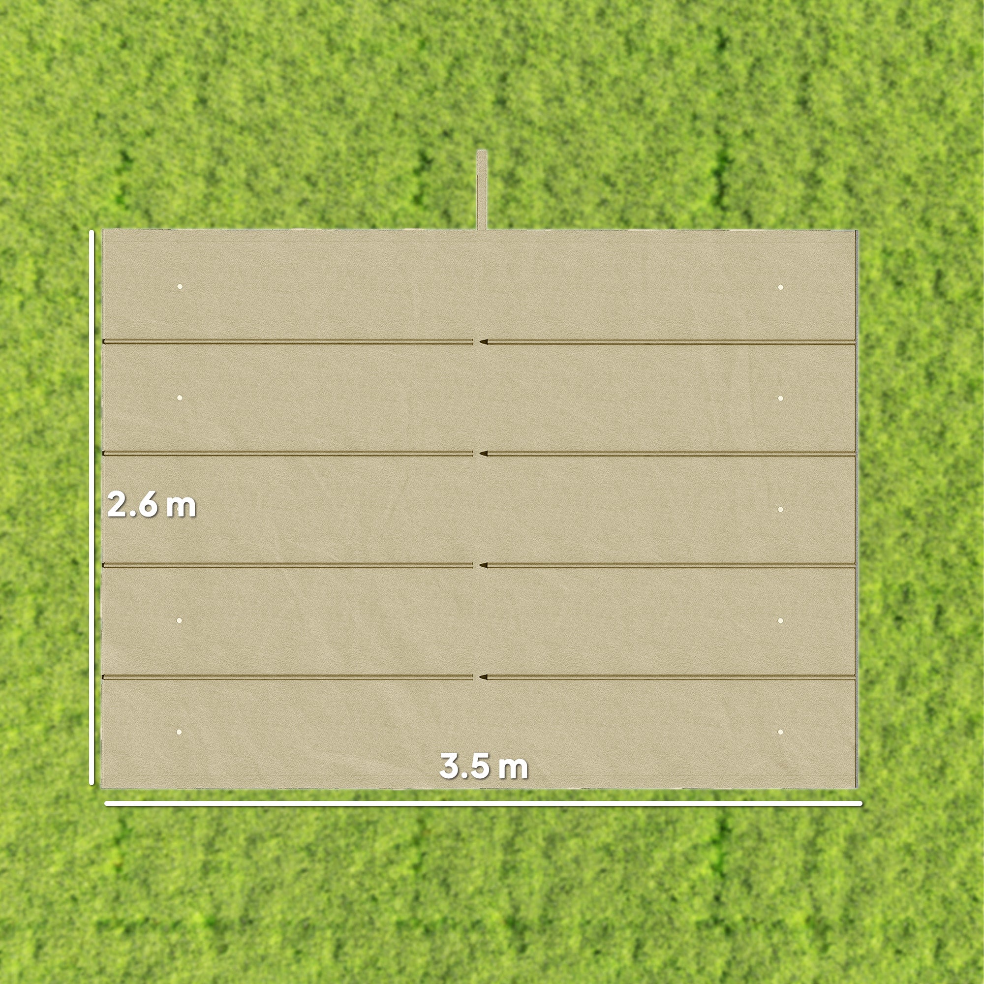 Outsunny Retractable Pergola Cover, 3.5 x 2.6 m Replacement Canopy Fabric for 4 x 3 m Frame, Roof Top Only, Beige
