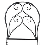 Outsunny 3 Pieces Garden Bistro Set with Coffee Table and 2 Folding Single Chairs, Mosaic Garden Table Top and Seats, Metal Frame, for Patio Balcony, Black