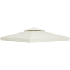 Outsunny 3 x 3 m Replacement Gazebo Canopy - Cream White