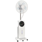135cm Pedestal Fan with Water Mist Spray Humidifying Misting Fan, White