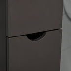 HOMCOM Tall Bathroom Cabinet, Freestanding Slim Bathroom Storage Cabinet with 2-Tier Open Shelf and 2 Drawers for Small Space, Narrow Cupboard Storage Unit, Brown