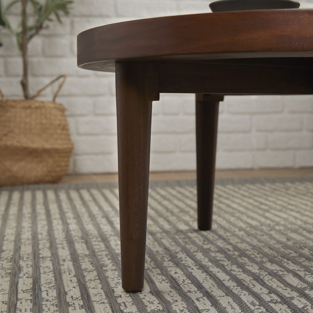 Norway Dark Walnut Round Coffee Table