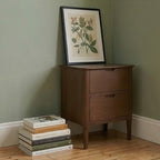 Norway Dark Walnut Wooden Bedside Table