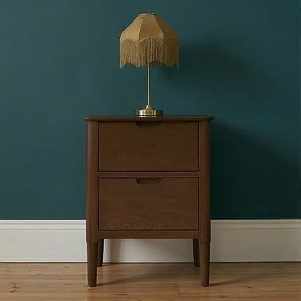 Norway Dark Walnut Wooden Bedside Table