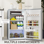 91L Freestanding Under-Counter Fridge with Lock - Grey