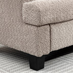 HOMCOM Two-Seater Chenille Sofa - Light Brown