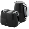 Kettle and Toaster Set, 1.7L 3000W Fast Boil Kettle & 2 Slice Toaster Kitchen Set with 7 Level Browning Controls, Defrost, Reheat, Boil-dry Protection, Black