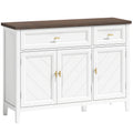 HOMCOM Modern Sideboard with 3 Doors, 2 Drawers and Adjustable Shelves, White