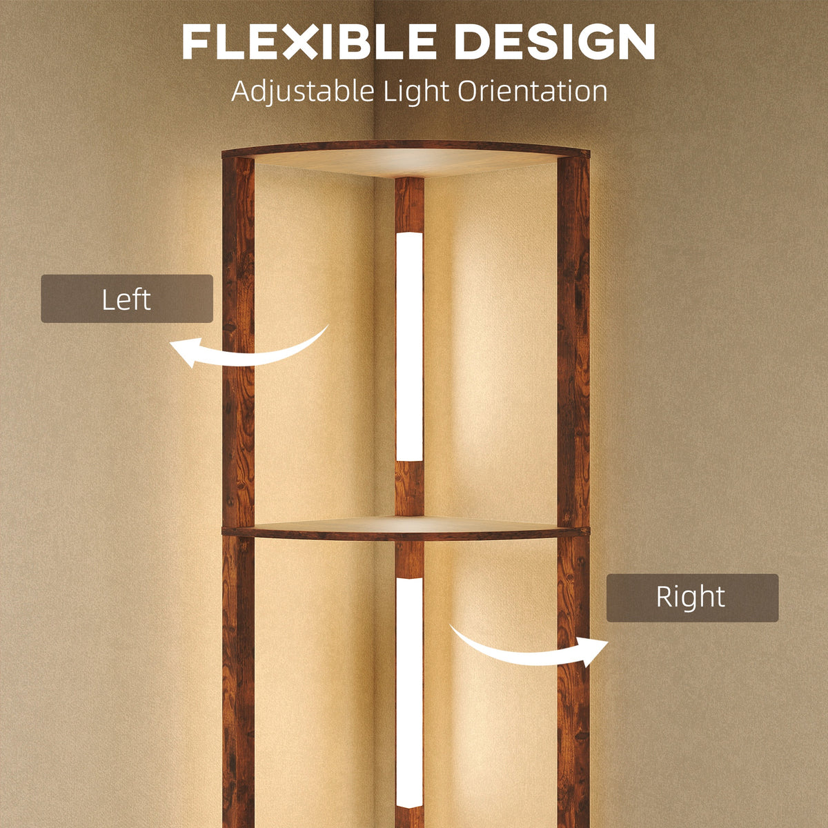 Three-Tier Corner Floor Lamp