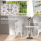 Outsunny Three-Piece Cast Aluminium Bistro Set - White