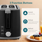 Modern Kettle and Toaster Set - Black