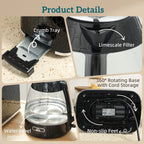 Kettle and Toaster Set, 1.7L 3000W Rapid Kettle with Limescale Filter, 2 Slice Toaster with 7 Browning Controls, Black