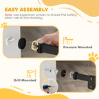 PawHut Adjustable Safety Gate w/ Two Extensions, Four Adjustable Screws, Black