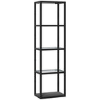 Four-Shelf Floor Lamp - Black