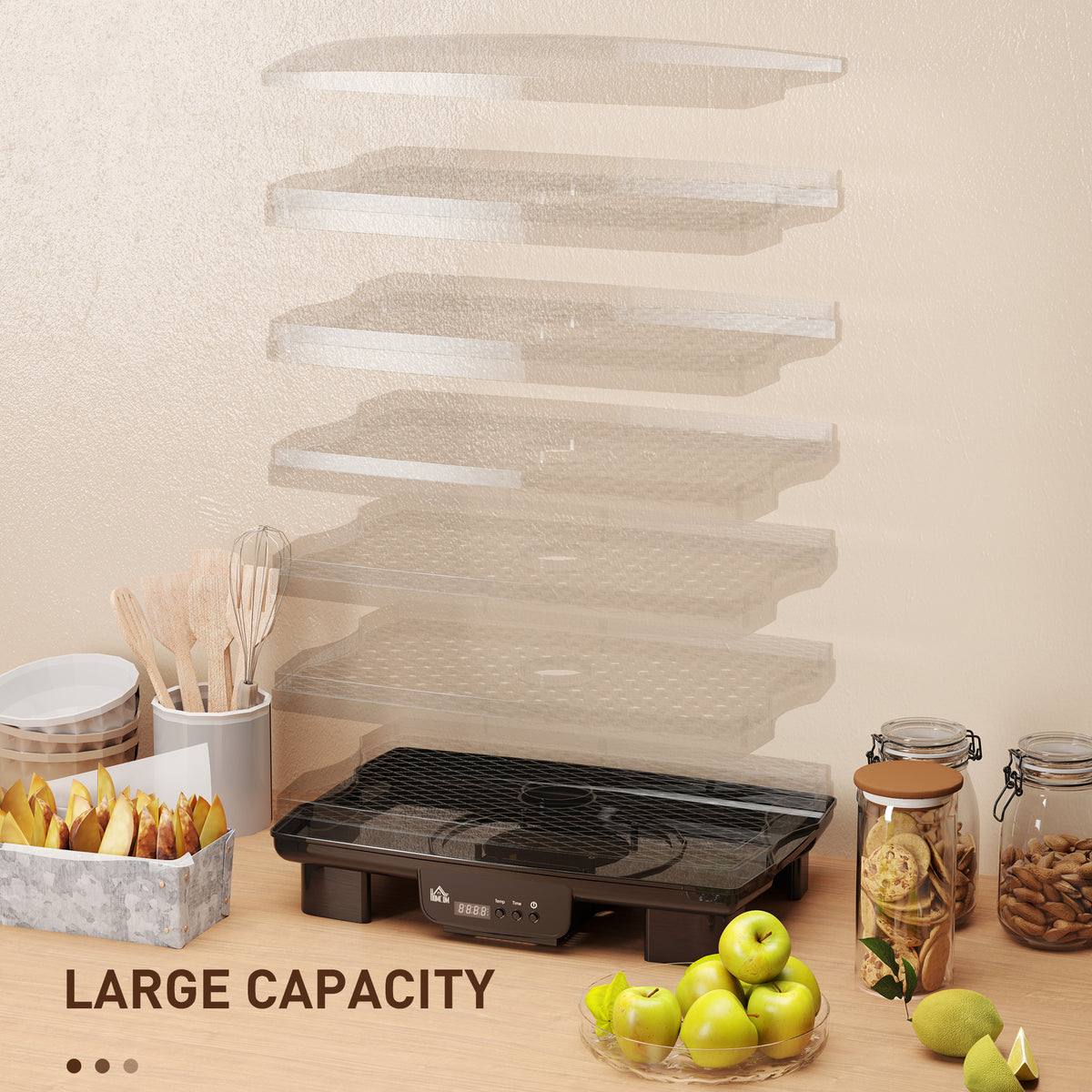40-70? Six-Tray Food Dehydrator - Black