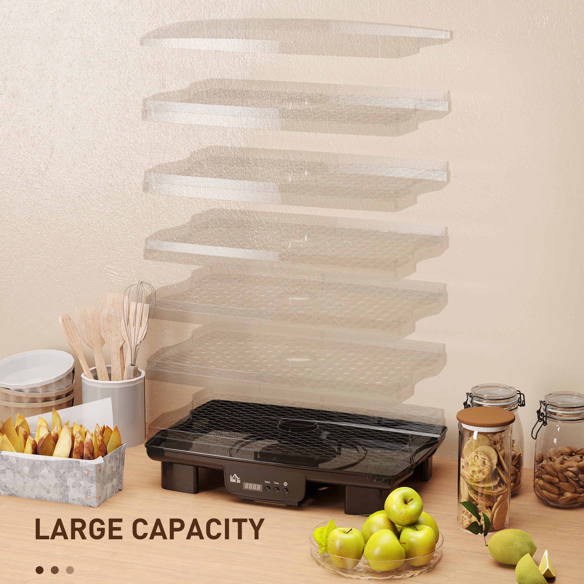 40-70? Six-Tray Food Dehydrator - Black