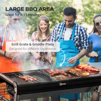 Outsunny Charcoal BBQ Grill - Black
