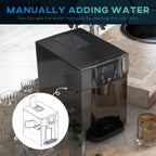 3L Ice Maker Machine and Water Dispenser, 12kg in 24H, 2 Sizes 9 Ice Cubes Ready in 6-10 Mins Ice Machine, Black