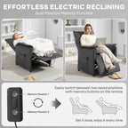 HOMCOM Power Recliner Chair, Reclining Chair with Remote, Pocket Springs, Silent Motor and Side Pockets, Black