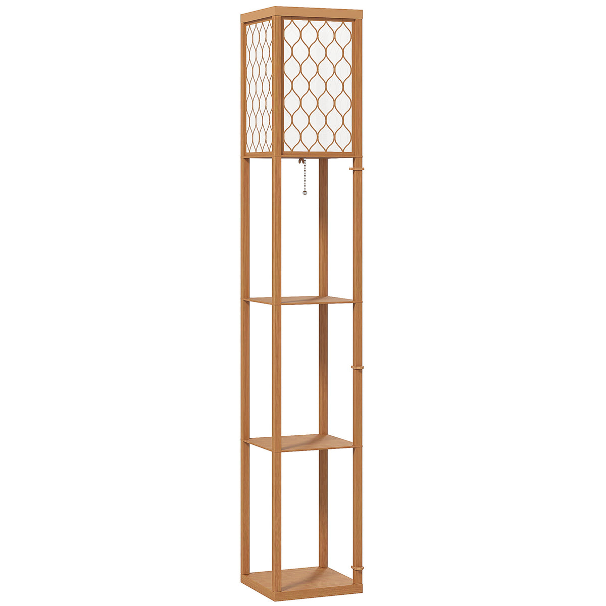 Three-Shelf Standing Lamp - Natural