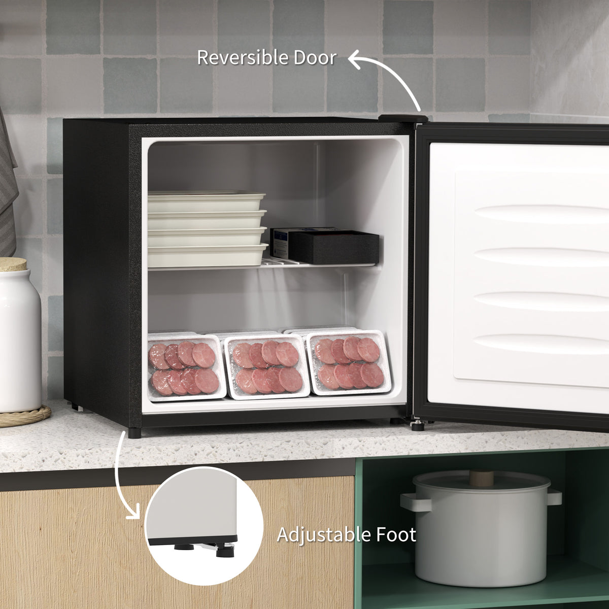 35L Mini Freezer, -24? to -14? Temperature - Silver Tone