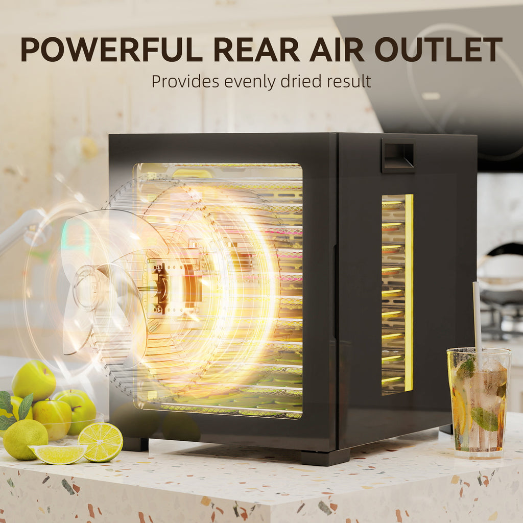 12-Tray 40-70? Food Dehydrator - Black