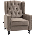 Chesterfield-Style Reclining Armchair - Brown