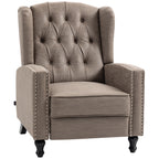 Chesterfield-Style Reclining Armchair - Brown