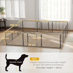 PawHut 12 Panels Heavy Duty Puppy Playpen, for Small Dogs, Indoor and Outdoor Use - Silver