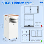 9000 BTU Air Conditioning Unit, 3-in-1 Portable Air Conditioner, Dehumidifier, Cooling Fan with Remote, LED Display, 2 Speeds, 24H Timer, Window Venting Kit, 28m²