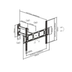 ProperAV TV Wall Bracket (37" - 70" / 35kg Capacity / VESA Max. 600x400) - Black