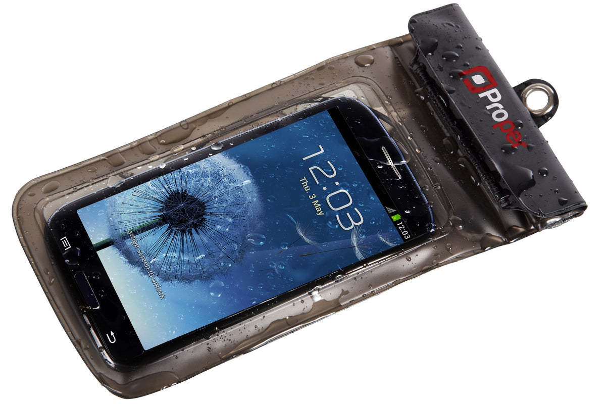 ProperAV Waterproof Case with Waterproof Earphones for Smartphones