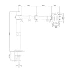 ProperAV Desk Monitor Mount 17" - 34" Swing Arm VESA Max 100x100