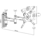 ProperAV TV Wall Bracket for Motorhome / RV / Caravan / Boat (13" – 43” / 15kg Capacity / VESA Max. 200x200) – Silver